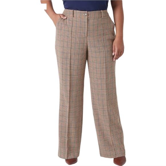 LANE BRYANT The Allie Plaid Wide Leg Pants Plus Size 22 - Picture 2 of 11